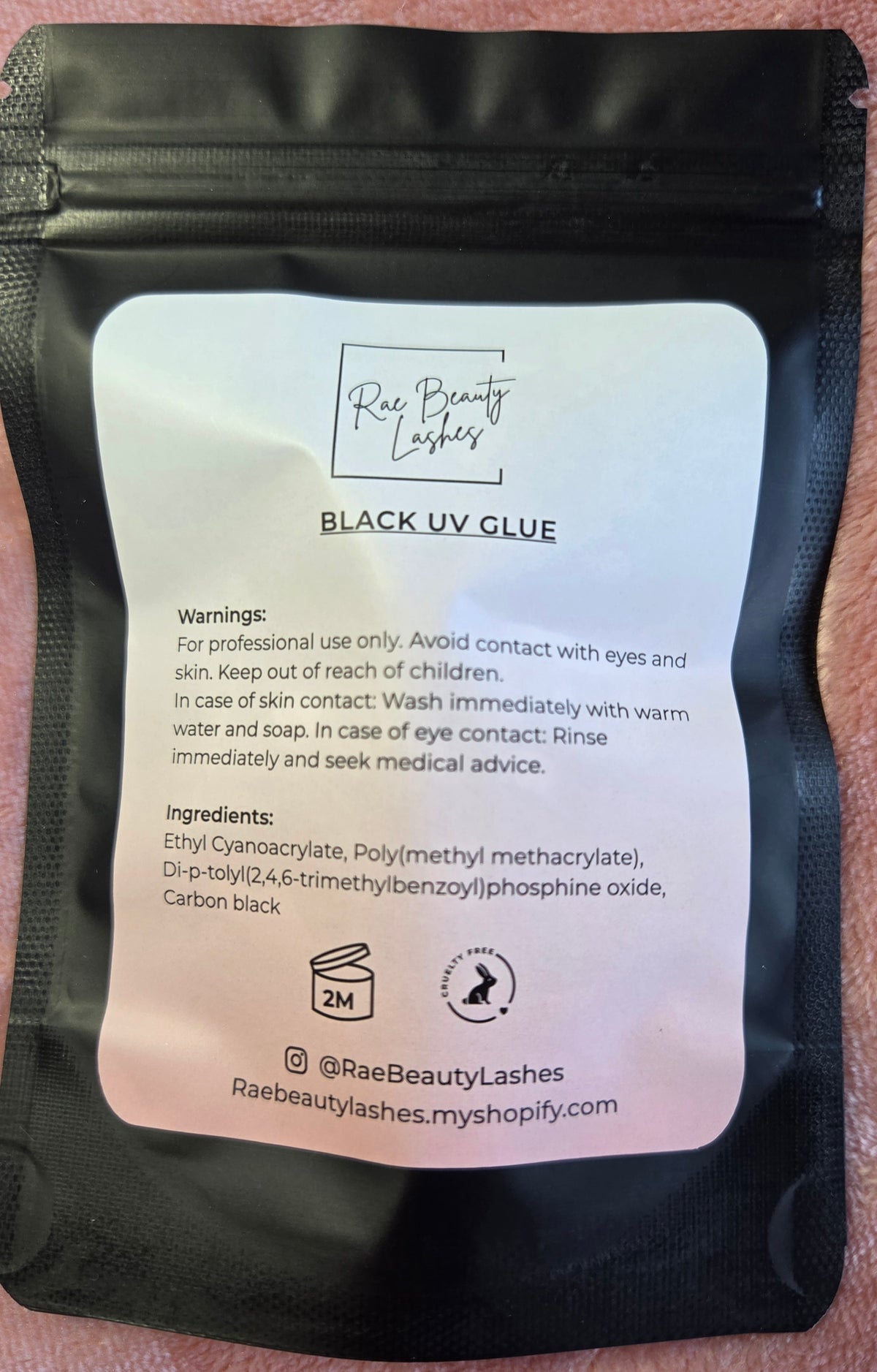 Black UV adhesive Black