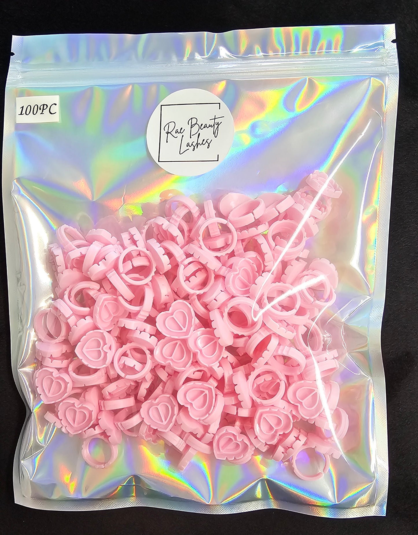 Lash Glue Rings Heart Shaped 100pc